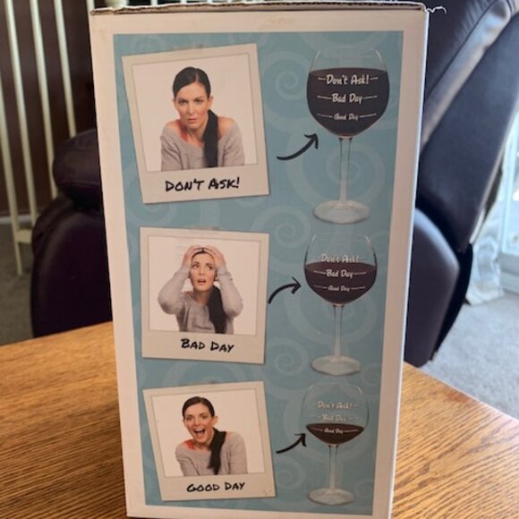 NWOT Funny Wine Glass - Picture 2 of 2